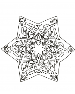 Mandala étoile dessinée à la main